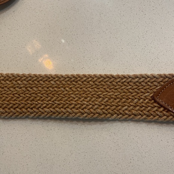 Banana Republic Jute Fabric & Leather Tip Belt Size 28 - Picture 6 of 13